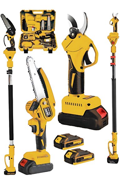 Genel Markalar 988 Vf 20 Ah 2 Akülü Şarjlı Ağaç Dal Kesme Budama Makası Teste...