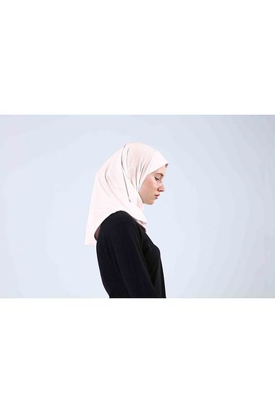 Ecardin Ultra Comfortable Premium Sports Pro Hijab - Practical Porous Hijab Ready, Powder
