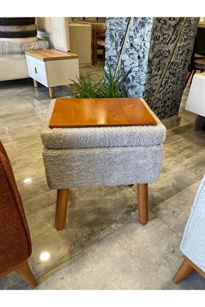 pufftable zevahir puf sandık sehpa bir arada teddy veya çizgili kadife kumaş ...