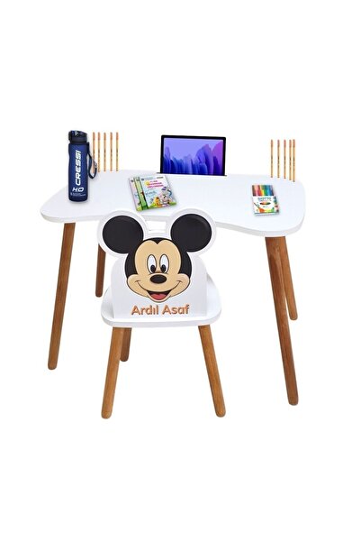 LİVA AHŞAP Çocuk Aktivite Masa Ve Sandalye Takımı  4-12 Yaş