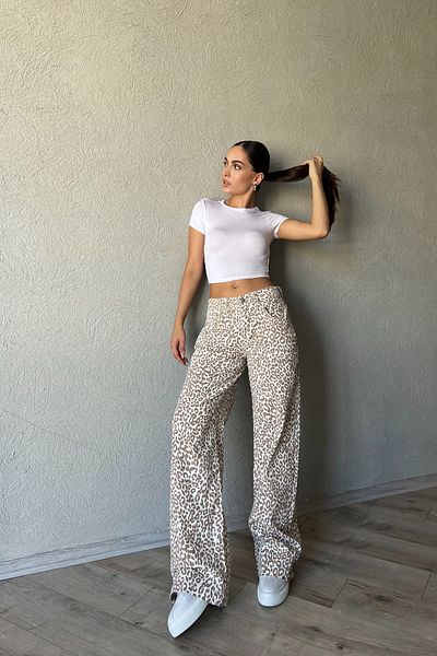 Seda Yalçın Atelier Leopard Pattern Straight Fit Trousers