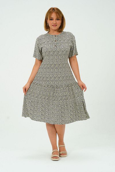 Dm Life Rochie evazată crocantă cu model floral