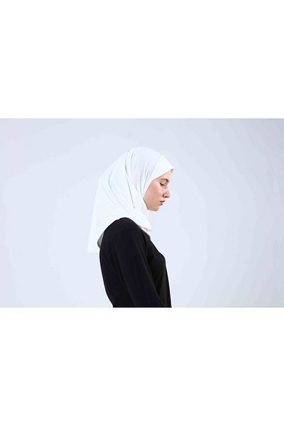Ecardin Sports Pro Hijab - Premium White Model, Ultra Comfortable and Practical Porous Hijab Collar