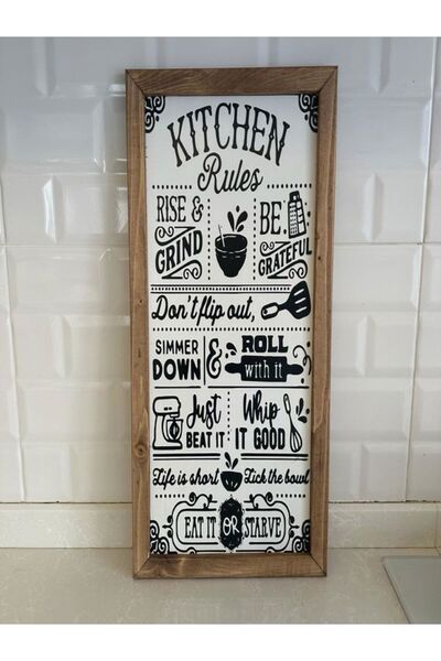 woodhomeworks Ahşap Tablo, 28x50cm Mutfak Tablosu, Kitchen Rules, Mutfak Kura...