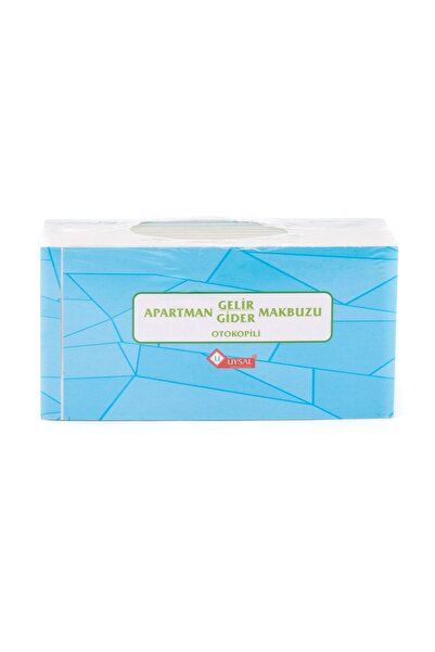 UYSAL Otokopili 2 Nüsha Dar Apartman Gelir-gider Makbuzu 9,5x18,5 Cm. (10 LU PAKET)