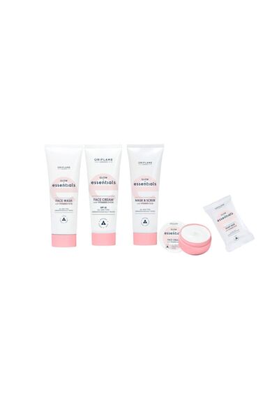 Oriflame Glow Essentials Maske + Arındırıcı + El Sabunu+ Yıkama Köpüğü + Spf ...