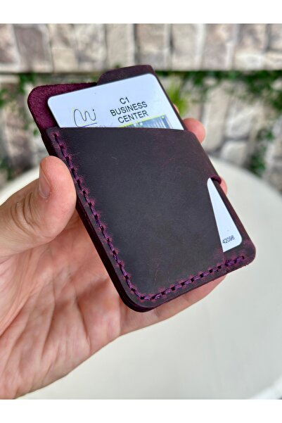 clawleather Μικρή δερμάτινη θήκη για κάρτες για χειροποίητα προϊόντα