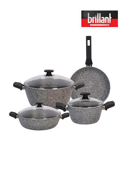 Brillant Petra 7 Pcs Granite Cookware Set - Bakelite Handle