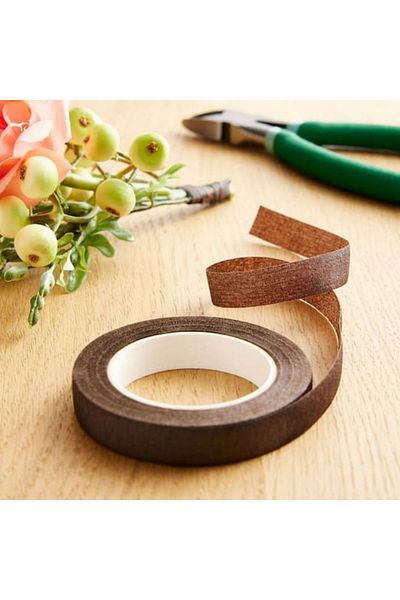 adin tasarım Flower Headband + Flower Wire 101 τεμάχια Flower Wire Wrap Tape Καφέ Σετ στολισμού λουλουδιών