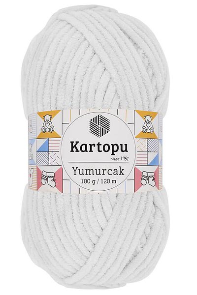 Kartopu Snow White K010 K. Artopu Yumurcak Velvet Πλεκτό Σχοινί Χεριού