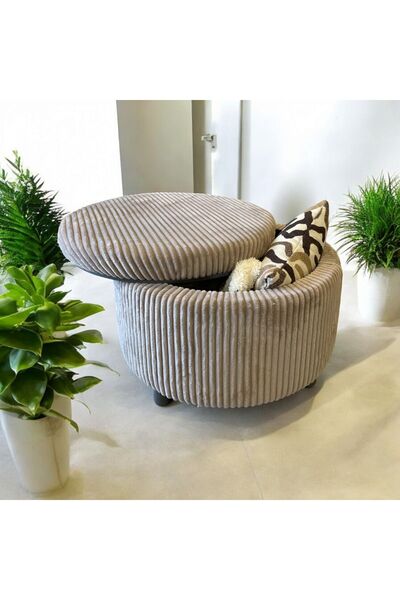 pufftable yakamoz orta sehpa sandık puf bir arada antrasit ayak