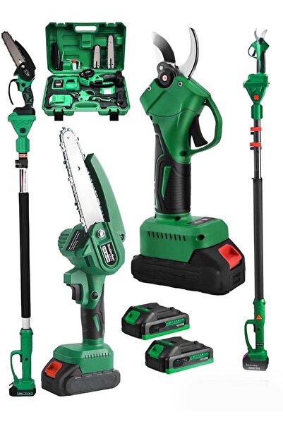 DYNAMİC MAX 988 Vf 20 Ah 10 Pilli 2 Akülü Şarjlı Ağaç Dal Kesme Budama Makası...