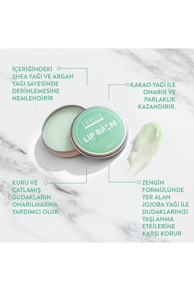 Thalia Intensive Moisturizing Effect Mint Flavored Lip Balm 12gr