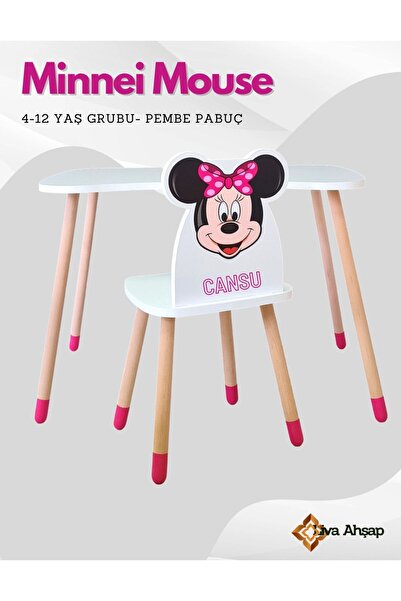 LİVA AHŞAP Çocuk Ders Çalışma Masa Takım 4-12 Yaş