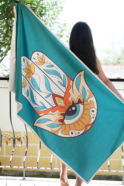 moris home Micro Beach Towel - Digital Printed