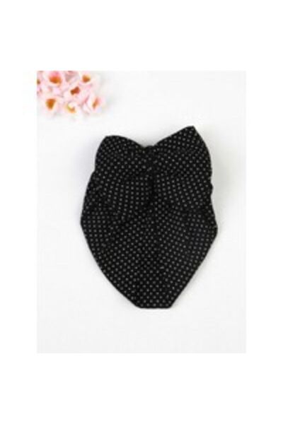 ÖZLEM BEBE Kız Bebek Siyah Puanlı Fiyonklu Bone