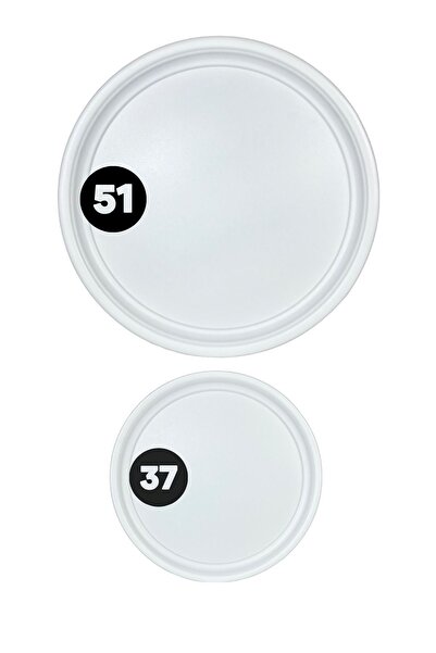 hemlife 2 Pieces (51, 37 CM) Handleless Metal Tray Tea Tray Presentation Tray Set