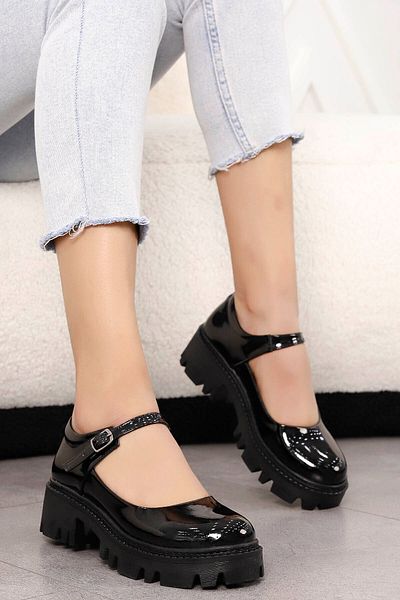 Women s Patent Leather Shoes Prices and Styles Trendyol Page 146