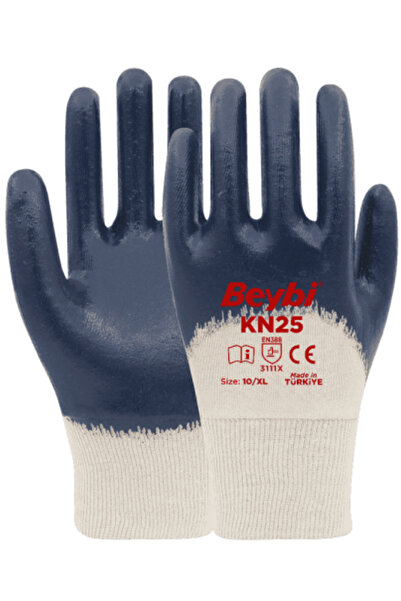 Beybi Nitrile Cotton Kn25 Dark Blue No:9 (2 Pairs)