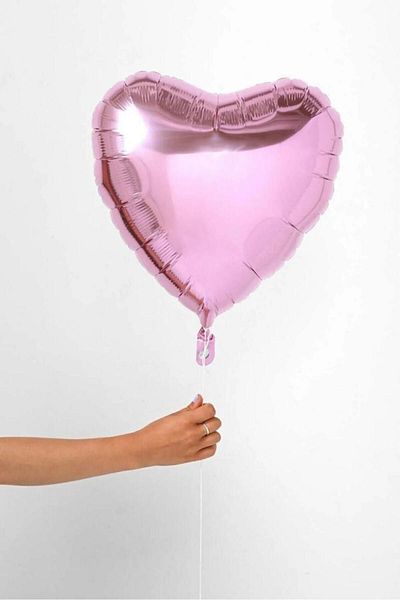 SURPRISE PARTY STORE Pink Color Heart Foil Balloon 1 Piece 18 Inch 45 Cm Birthday Party Entertainment Celebration Organization
