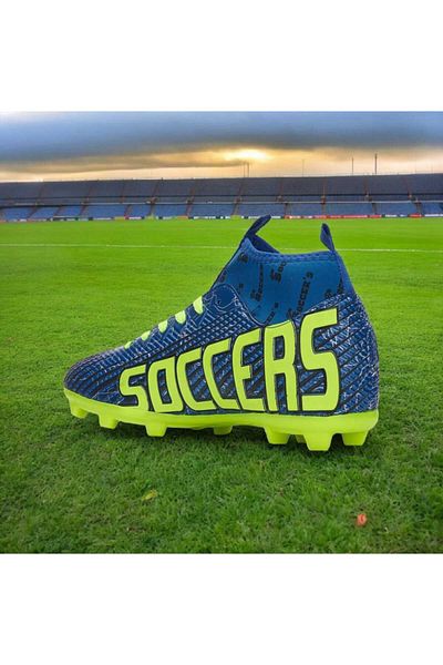 GGO FOOTBALL Cleme de fotbal pentru băieți - pentru Astroturf și teren, pantofi sport cu șosete