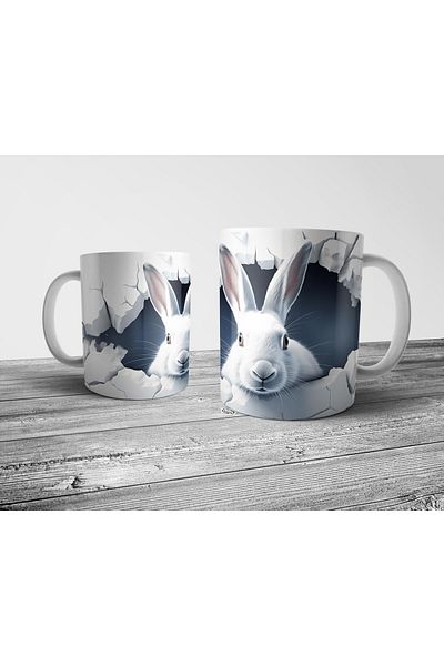 Pixxa Optical Illusion Rabbit Rabbit Mug - Model 3