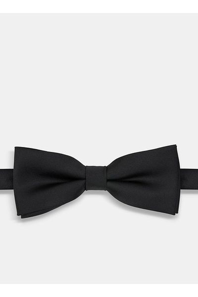 pako lorente Satin Bow Tie - Black