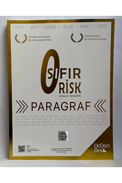 Üç Dört Beş Yayıncılık 3 4 5 ÜçDörtBeş 345  2024-2025 Model Paragraf Sıfır Risk