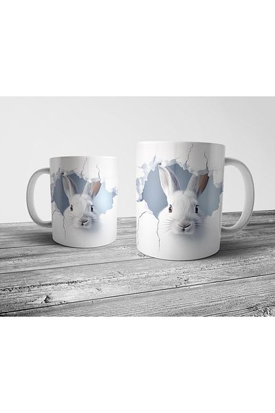 Pixxa Rabbit Rabbit 2 - Optical Illusion Mug Cup Model