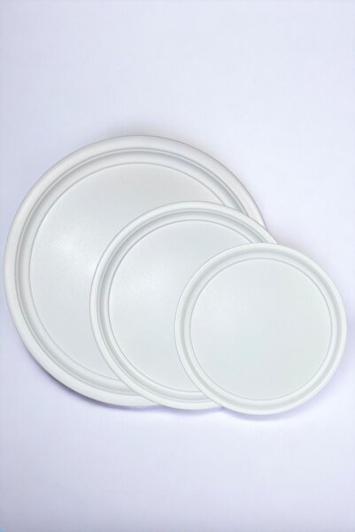 hemlife 3 Pieces (51, 45, 37 CM) Handleless Metal Tray Tea Tray Presentation Tray Set