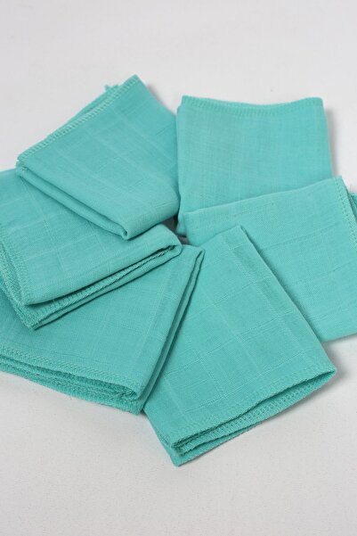 LUCKKA Pack of 6 Muslin Mouth Wipes, Shoulder Cloth, Sweat Cloth Double Layer Sewn 35x20 cm
