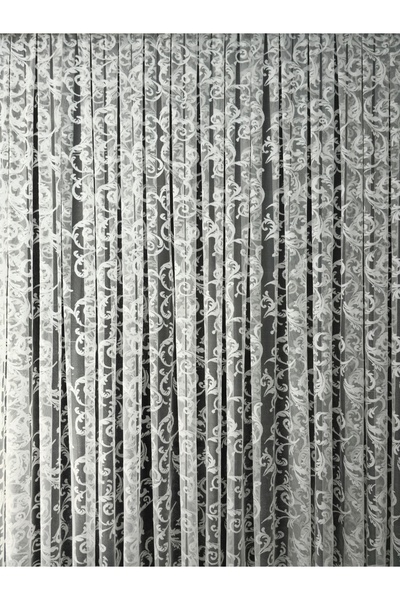 Art Perde Ivy Tulle Curtain Tight Pleat (1/3) White Tulle Curtain Suitable for All Rooms