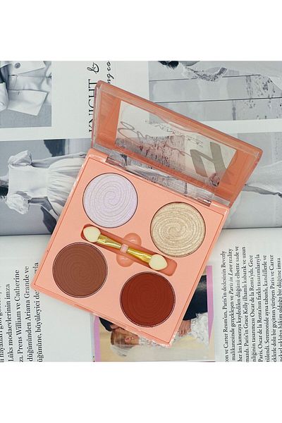 sevencool 4-Piece Illuminator and Blush Palette Set