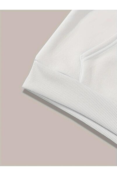 Touz Moda Φούτερ με στάμπα με λευκή κουκούλα τζιν με αστέρι