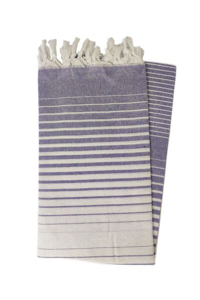 Peştanoz Peshtemal, Regenerated Cotton 100x170 Shaded Model, Purple, Beach Towel, Bath Towel