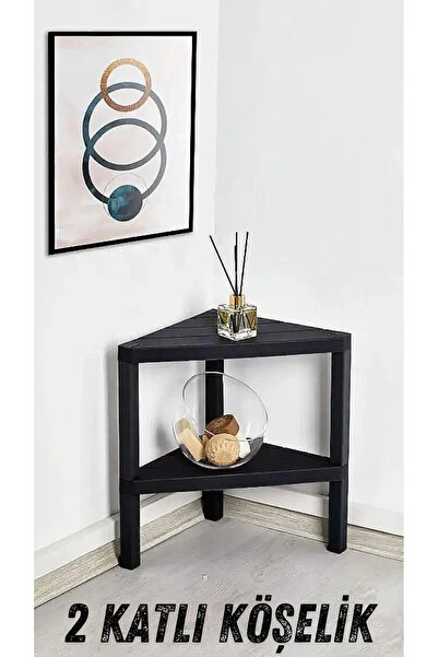 RUFT 2 Katlı Üçgen Banyo Rafı Mutfak Rafı Balkon Rafı Kitaplık Saksılık Havlu...