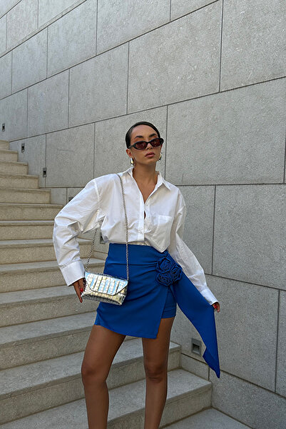 Mortanya Geantă de umăr pentru femei Clarke cu model Croco - Curea lungă cu lanț