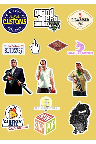 page journals GTA V Sticker Seti