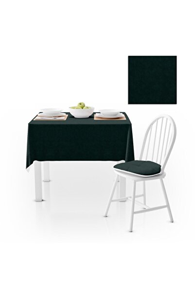 benimol Ördek Yeşili Düz Renk Petek Dokuma Masa Örtüsü 120x140