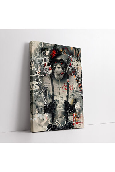 KOSS Dijital Smoking Monkey Graffiti Abstract Canvas Painting