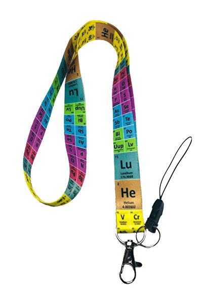 StormiStoretr Frânghie pentru gât și curea pentru telefon din tabelul periodic