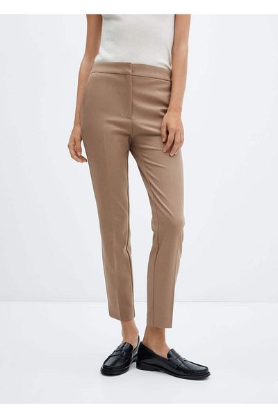MANGO Woman Skinny παντελόνι με μέση μέση
