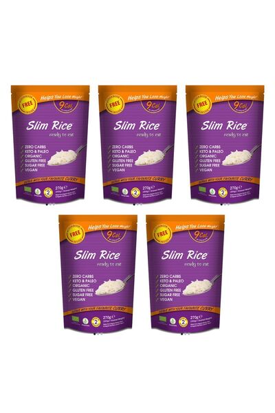 Tassya Ketojenik Konjac Noodle Makarna (5 ADET) Pirinç Rice 9kcal (VEGAN, KAR...
