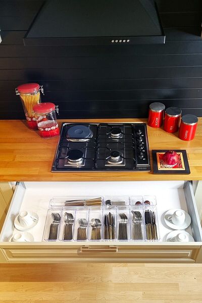 color house Σετ 12 Modular Spoon Rests - Συρτάρι κουζίνας και διαφανής οργάνωση συρταριών
