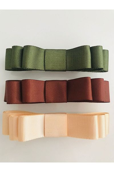 Demeter Collection Stylish Automatic Hair Clip Set of 3 - Brown, Cream, Green