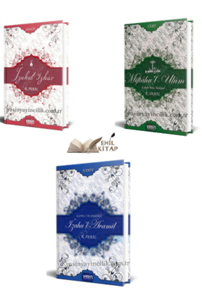 Yasin Yayınevi izahul avamil, izahul izhar, miftahul ulum 3kitap