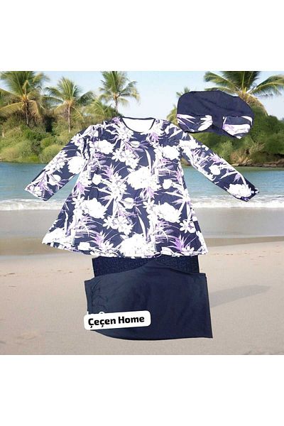 ÇEÇEN HOME 3 Piece Hijab Swimsuit - Full Covered and Lycra