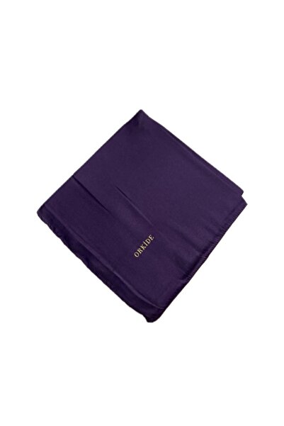 Orkide Kristal Saten Düz Renk Eşarp