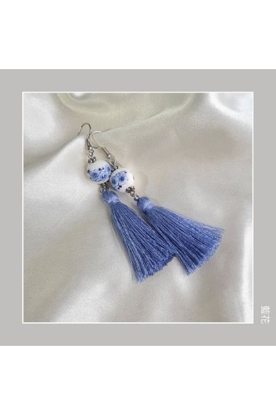 by Merry Asian Style Tassel Earrings - Tassel Detailed Earrings