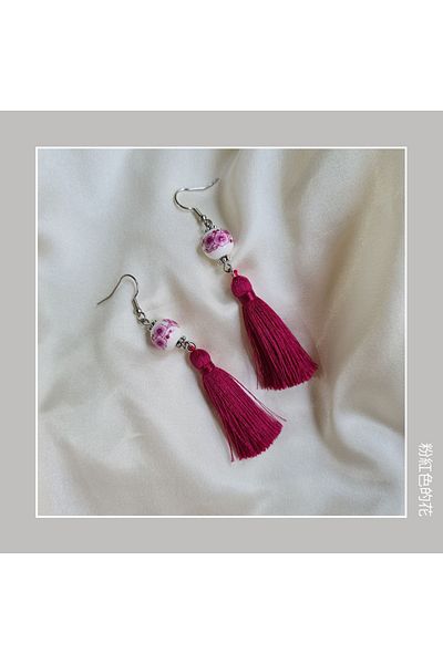 by Merry Asian Style Tassel Earrings - Tassel Detailed Earrings